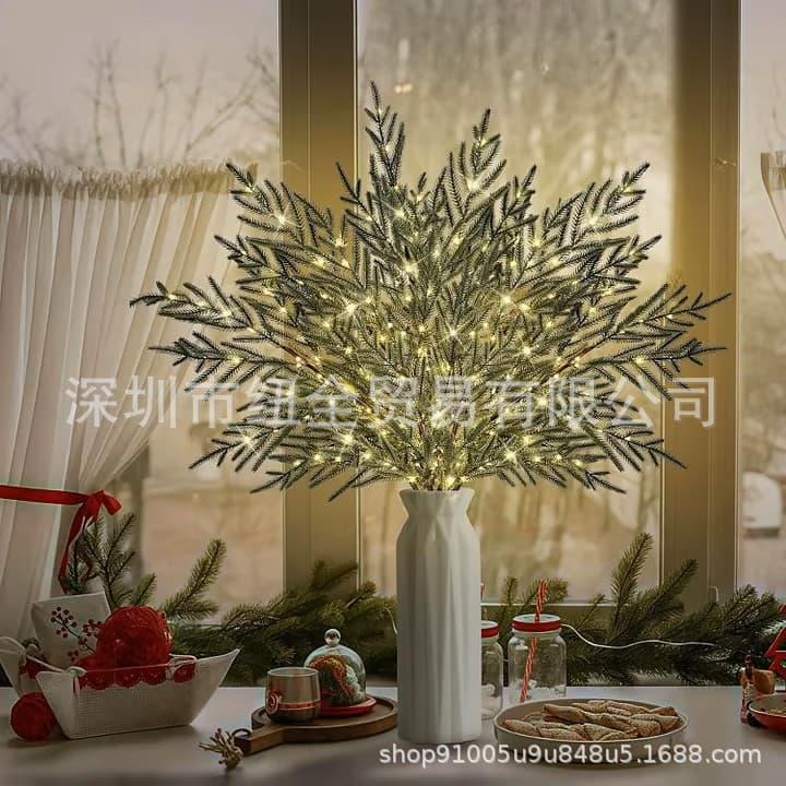 New cross-border product: Christmas Lighted Norfolk Pine Branches