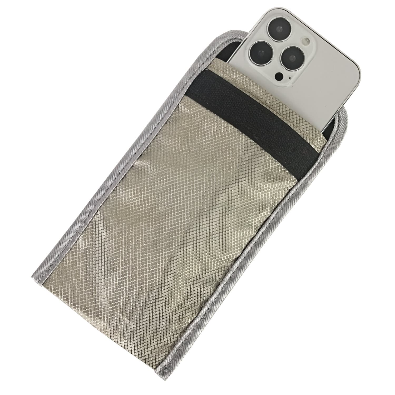 2024 New Cross-Border Diamond Pattern Signal Blocking Bag Anti-Detector Anti-Skimming RFID Anti-Tracking Phone Rest Pouch
