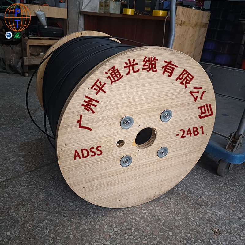 ADSS power optical cable, direct burial armored 12/24/48 core outdoor single/multi-mode GYFTZY non-metallic flame-retardant cable