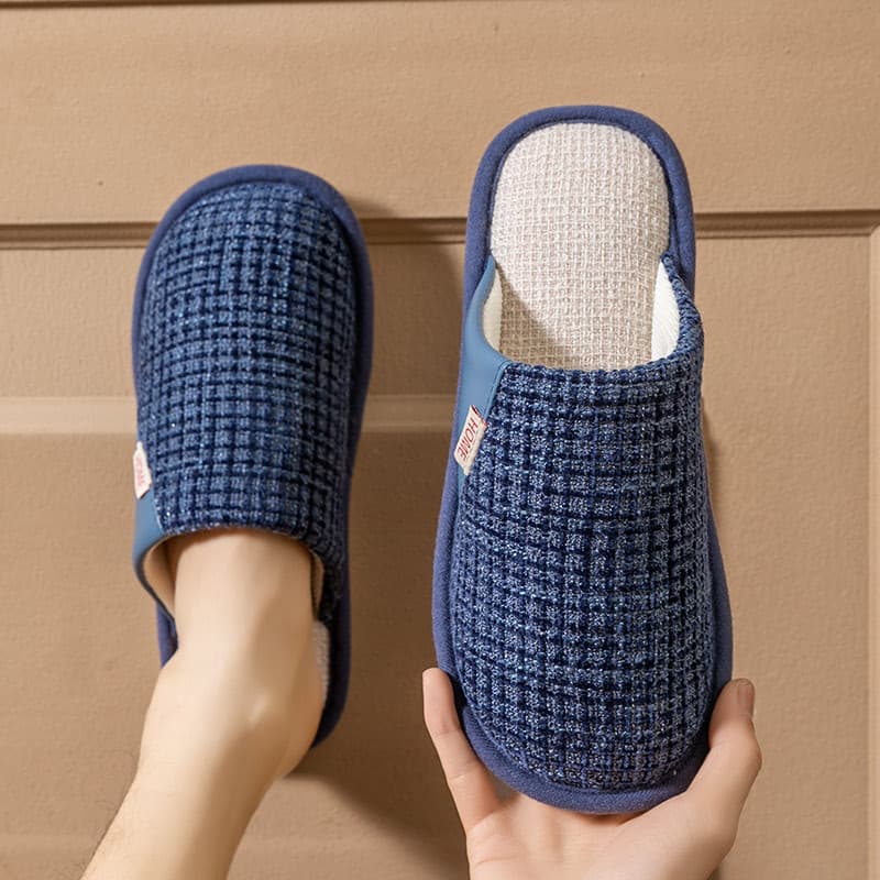Linen Slippers for Women, All-Season Indoor Home Use, Cotton-Linen Thick Sole Anti-Slip, Wholesale for Men