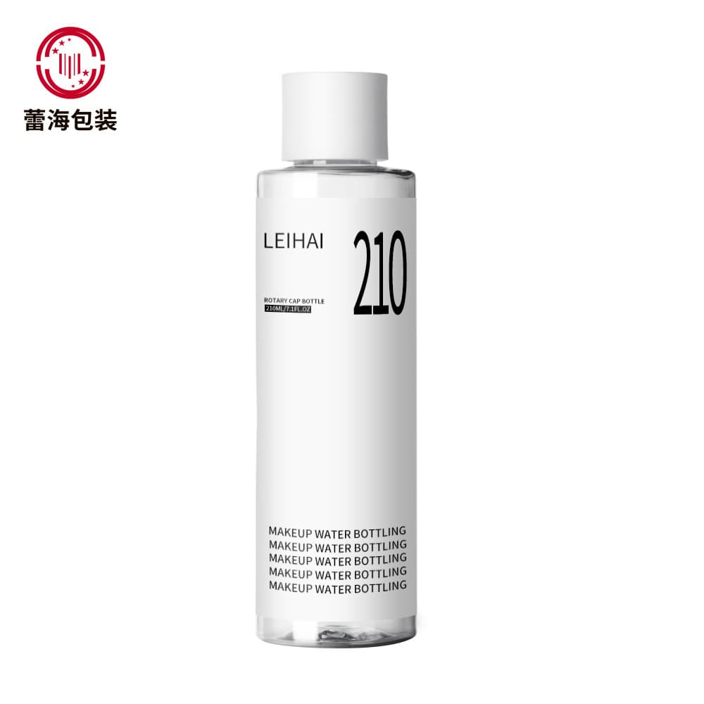 Empty cosmetic bottle for toner and makeup remover, 210ml refillable skincare bottle, screw cap series wholesale