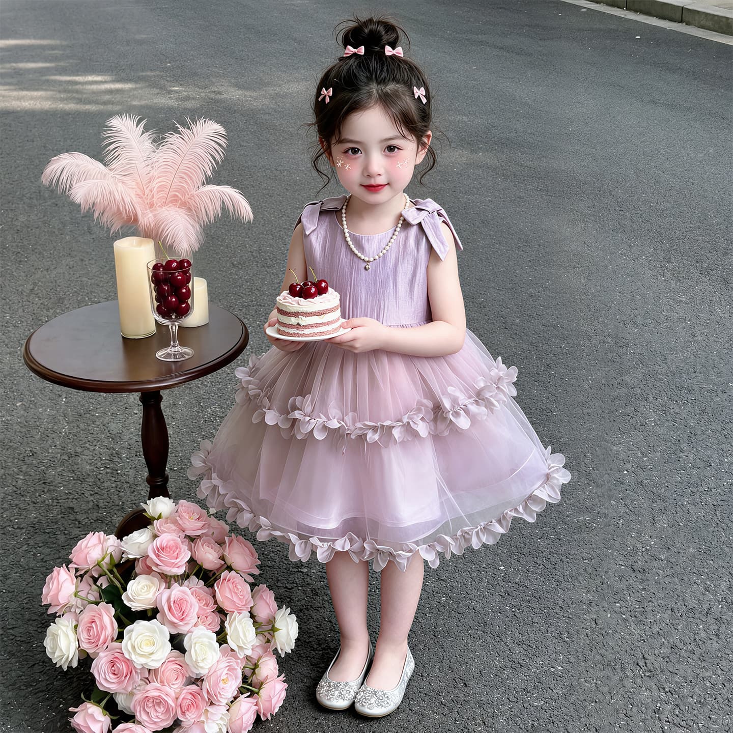 Girls Summer Dress 2026 New Style Baby Dress Fashionable Children's Vest Dress Summer Little Girl Princess Dress