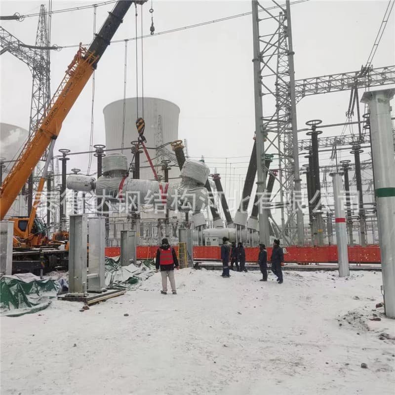 Busbar Supports, Reactor Stands, Insulator Stands, Neutral Point Brackets, Lightning Arrester Stands, Hot-Dip Galvanized.