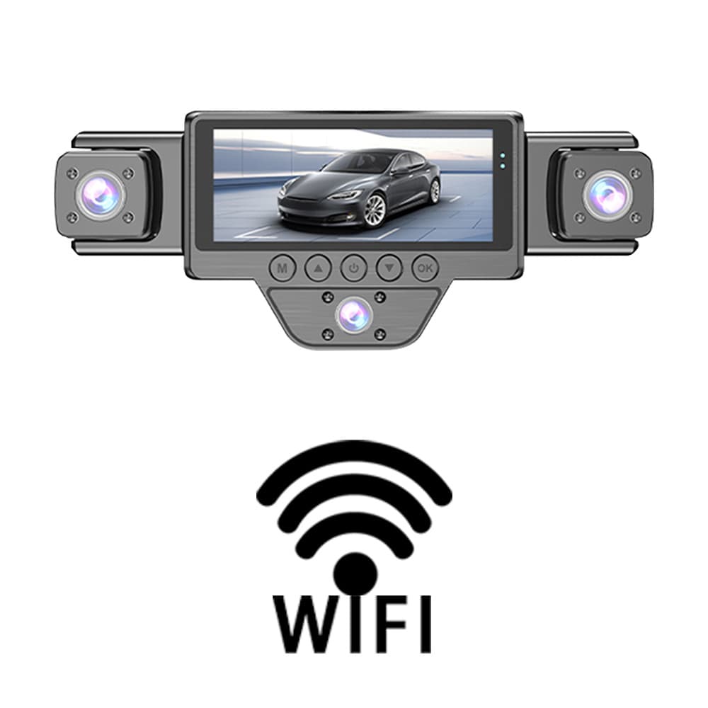 New 5-Channel 3.0 Inch Dashcam Infrared Night Vision WiFi Parking Monitor 360 Rotating Car Recorder
