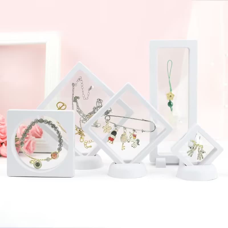 PE film suspension box packaging box transparent jewelry box earrings box necklace box anti-oxidation storage box jewelry wholesale