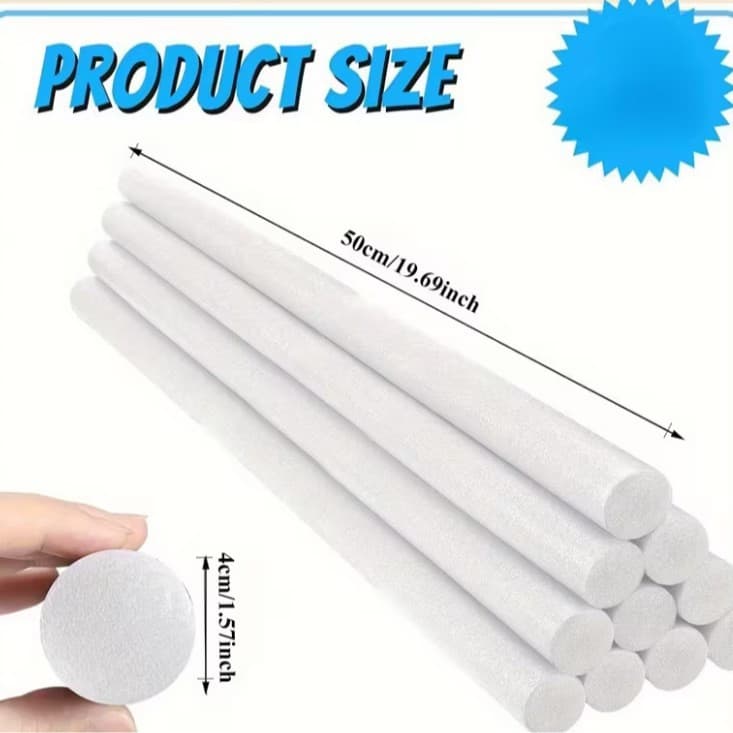 Cross-border White Floral Foam Sticks for DIY Artificial Flower Decorations, Weddings & Event Arrangements, Solid Sponge