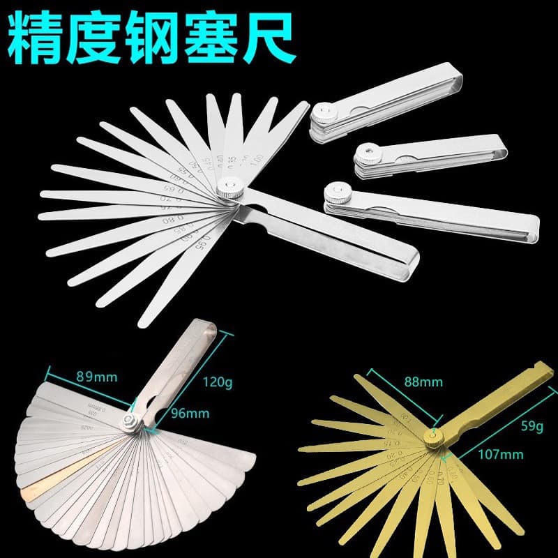 Multi-specification stainless steel high-precision feeler gauge 0.01-1mm metric/imperial gap feeler gauge set thickness gauge