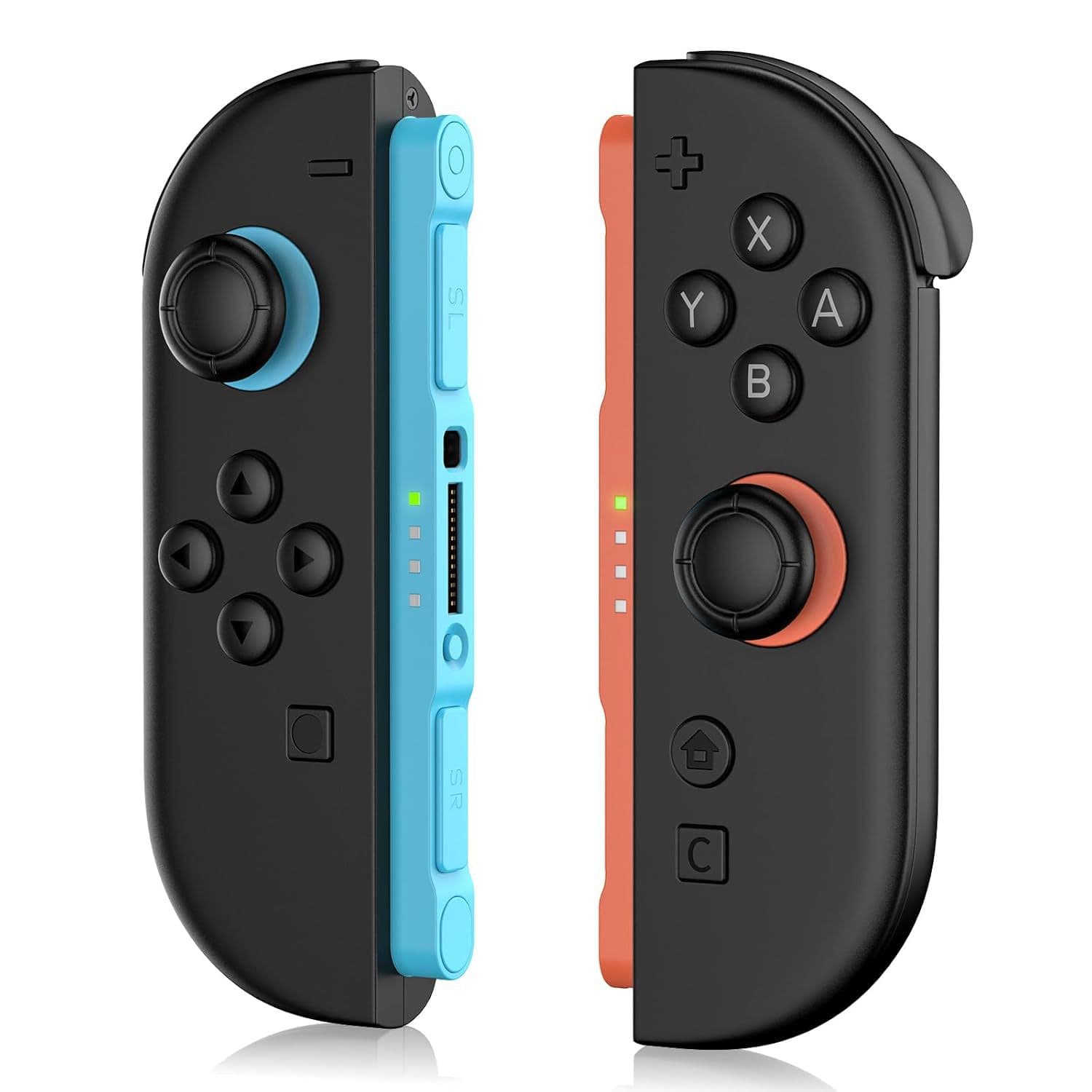 New Amazon Switch2 Joy-Con Left and Right Game Controller with Colorful RGB Light Effects, Wake-up 5.2 Bluetooth