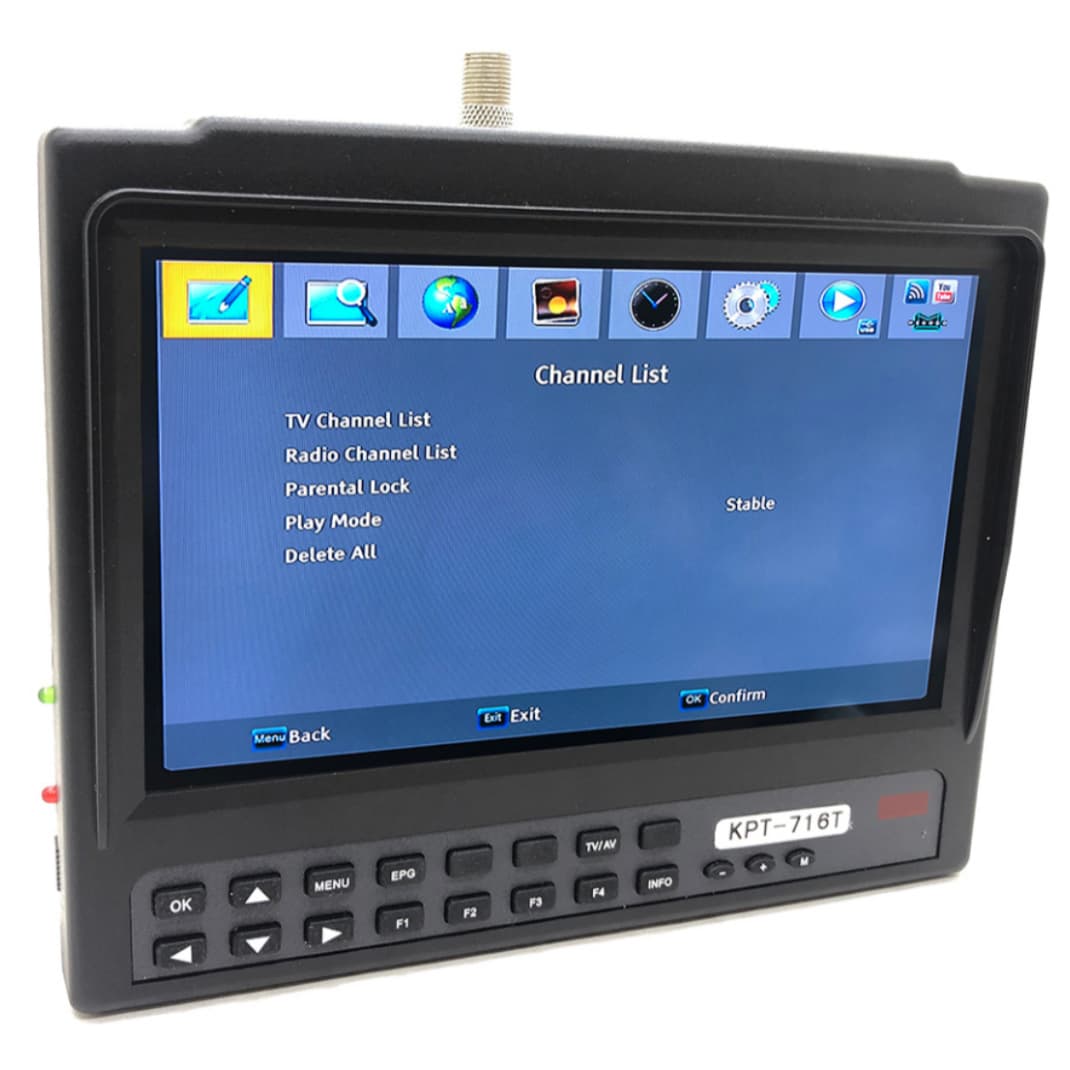 (7-inch Export Europe Version Combo) DVB-T2+C Terrestrial HDTV HD Video KPT-716T