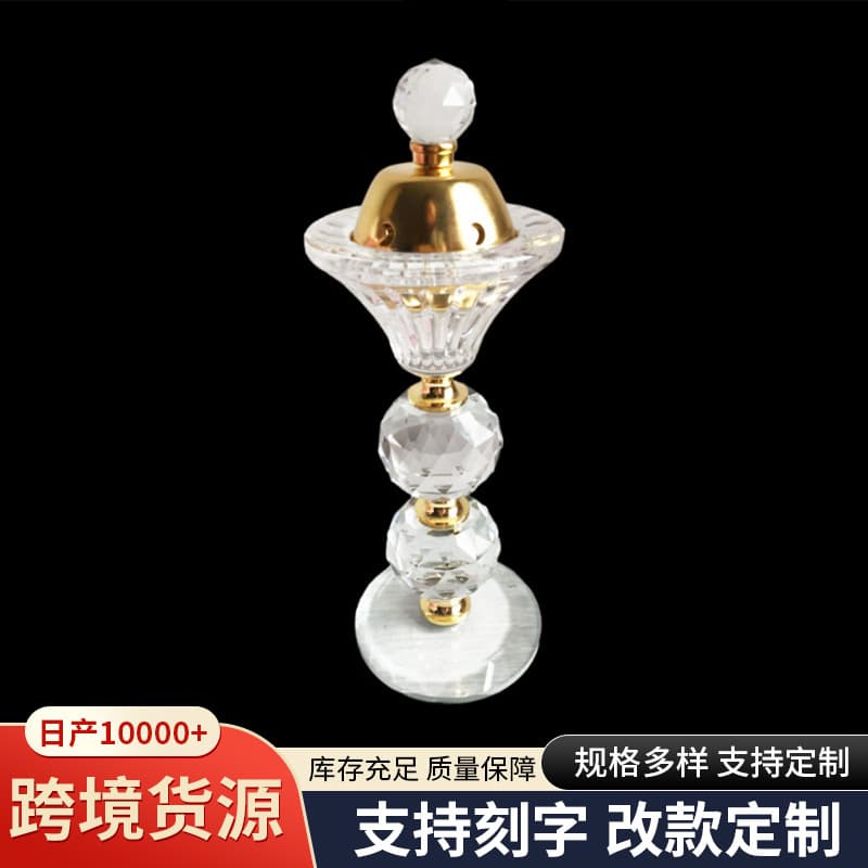 Assembled Crystal Incense Burner Ornament Transparent Crystal Aromatherapy Burner Home Living Room Desktop Decoration Fragrance Craft