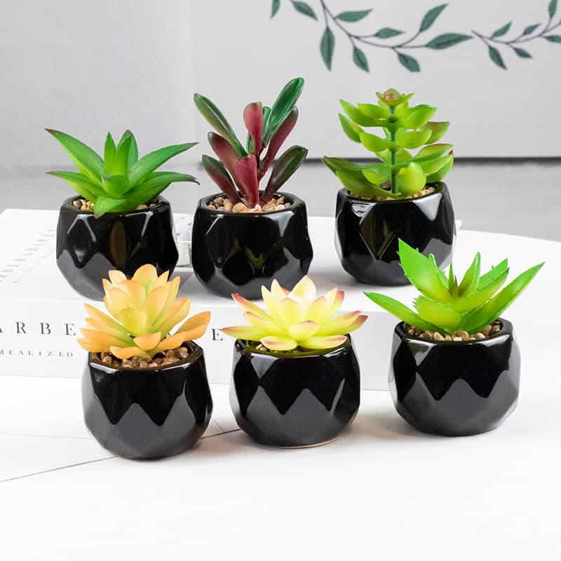 Artificial Succulent Plant Greenery Home Decor Decoration Faux Flower Plastic Miniature Bonsai