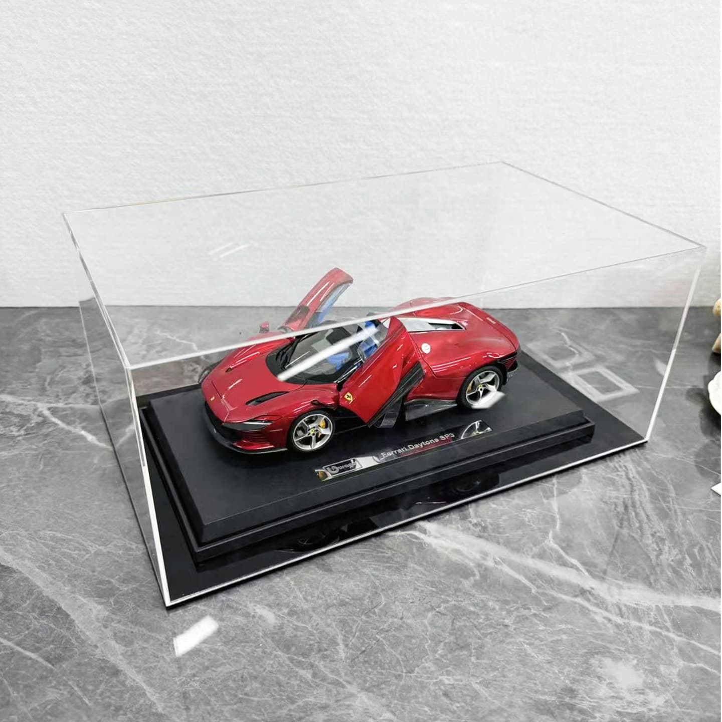 Racing figure model protective cover integrated acrylic transparent dust cover building blocks Lego display dust cover