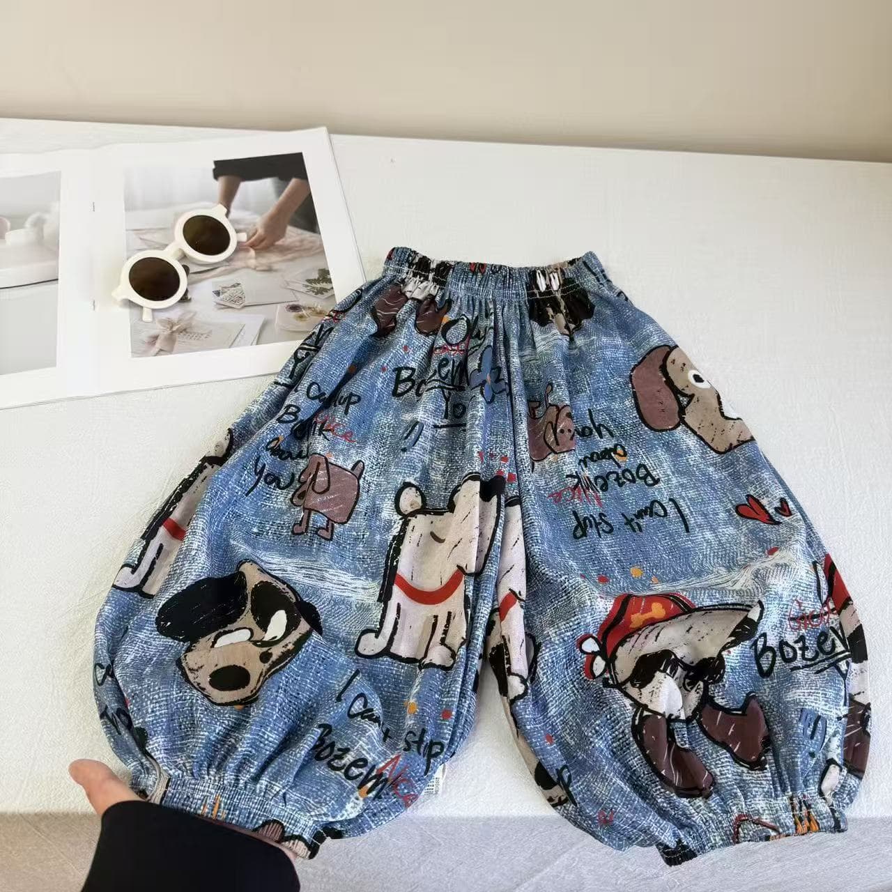 Children's Cotton Mosquito-Repellent Pants, Girls' Bloomers, Boys' Pants, Big Kids' Wide-Leg Pants, Baby Long Pants, Summer