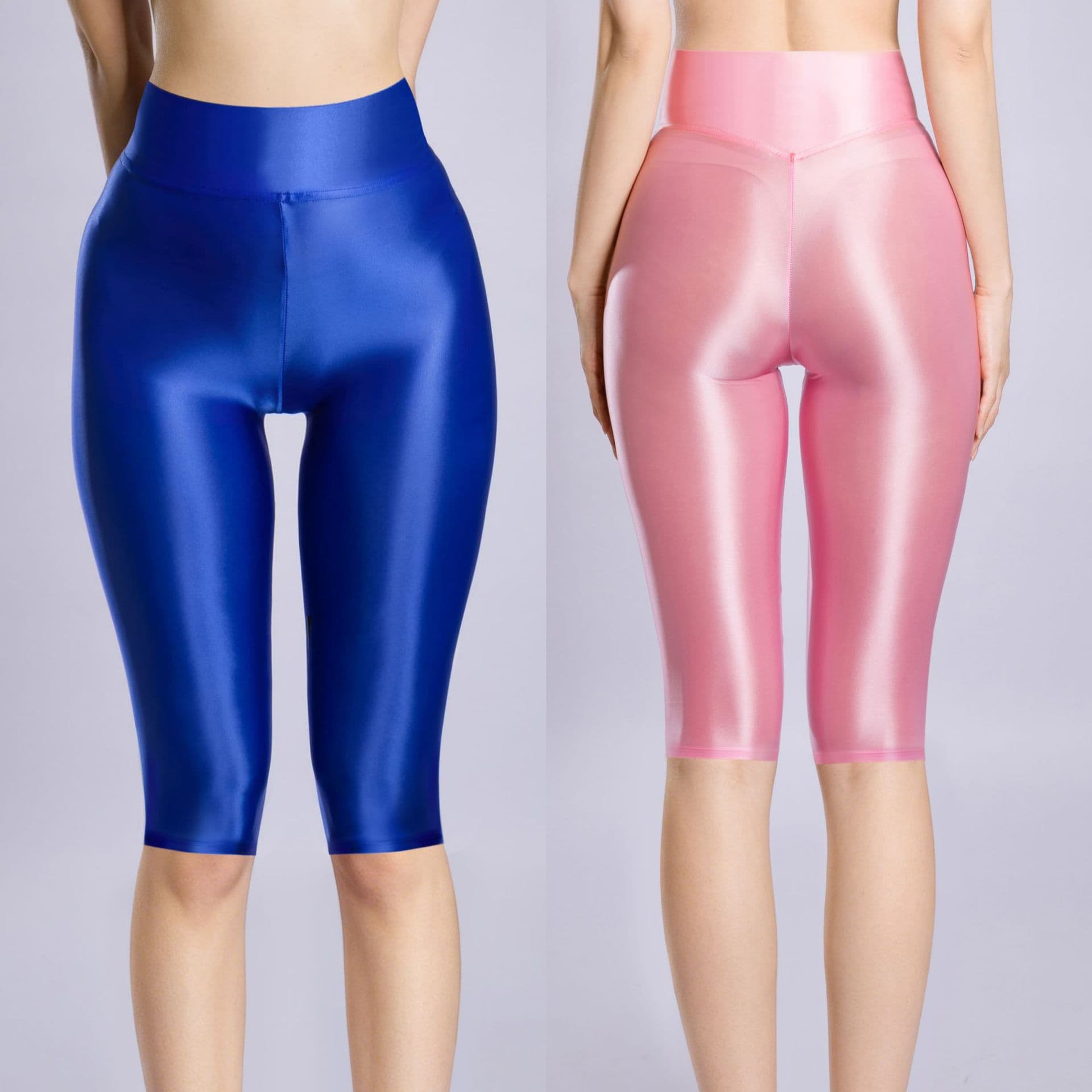 Sheer Shiny Silky Smooth Shorts Sexy Bermuda Shorts Amazon Cross-Border Plus Size Yoga Pants 7122