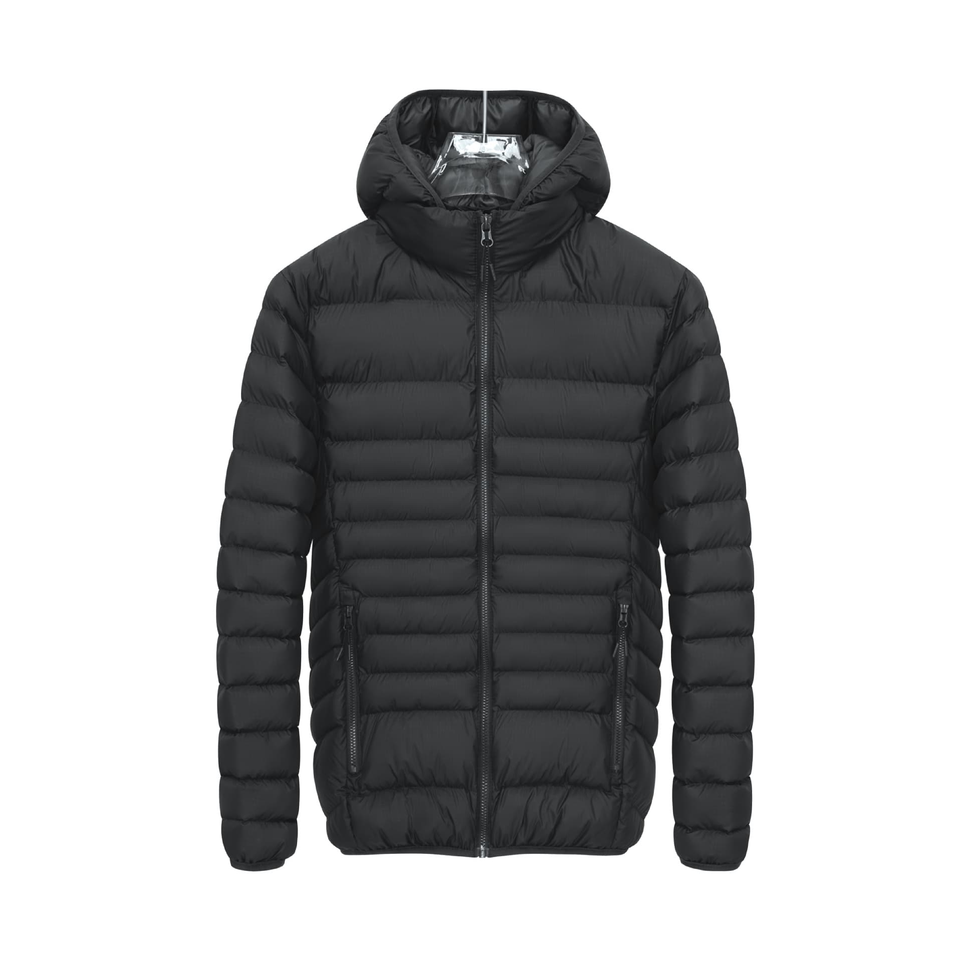 New Casual Cotton Men's Hooded Lightweight Cotton Jacket, Graphene Fleece Cotton Coat, Mid-Age Ribbed Cotton Padded Jacket