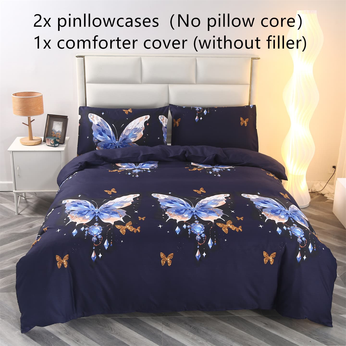 Cross-border foreign trade fitted sheet set of four pieces printed fitted sheet sheet and quilt cover series