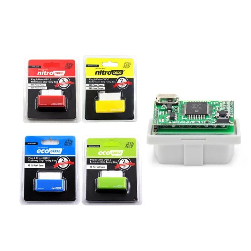 Nitro Dual Board High Quality Fuel Saver ECO OBD2 Plug and Drive Power Upgrade Fuel Economizer