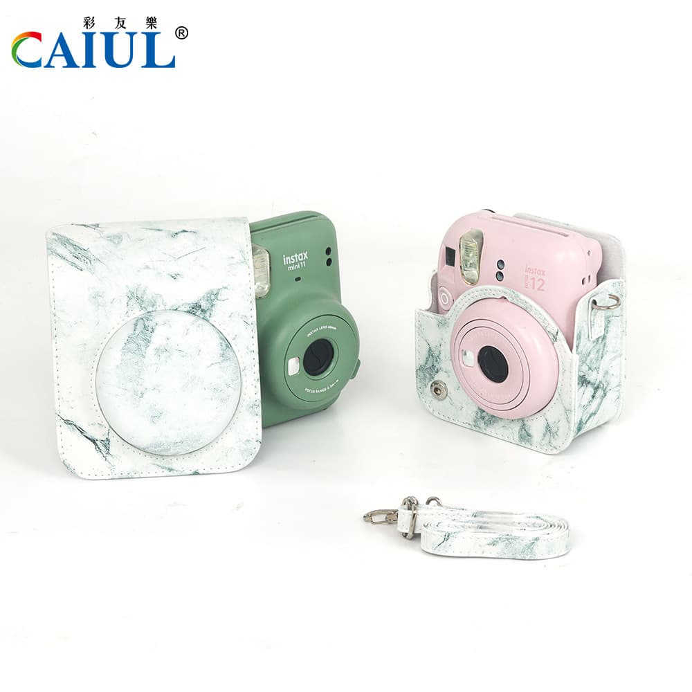 New Cross-Border Fashion Trend Marble Pattern Camera Protective Case, Universal for Instax Mini 12/11 Camera Case