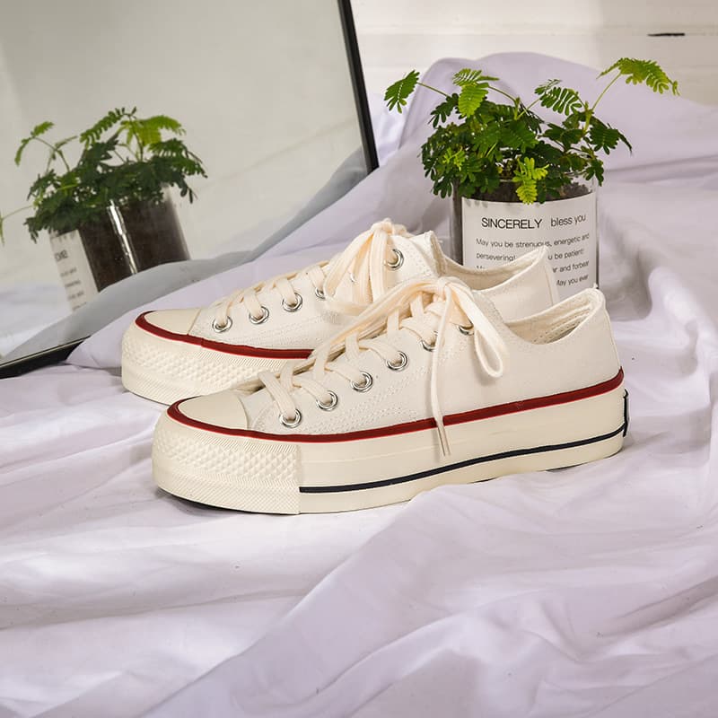 Thick Sole Canvas Shoes for Women, Platform Sneakers MIS-5615