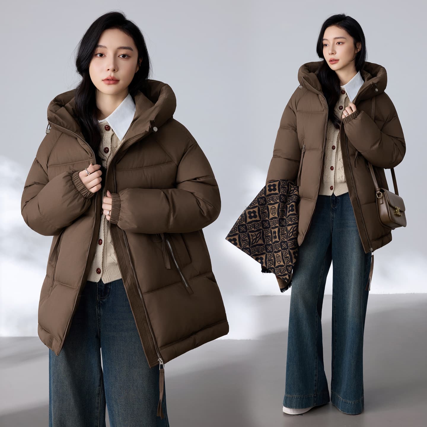 Foreign trade winter new Korean style loose and thickened small warm down jacket women's bread coat cotton jacket