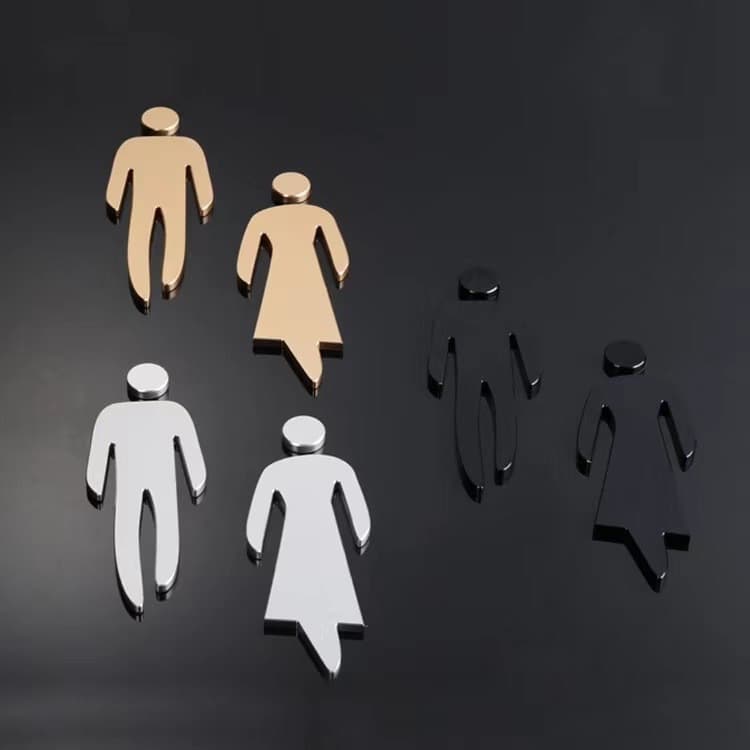 Star-rated Restroom Sign Door Plate Hotel Door Sign Electronic Door Sign Illuminated Door Plate Stainless Steel Etched