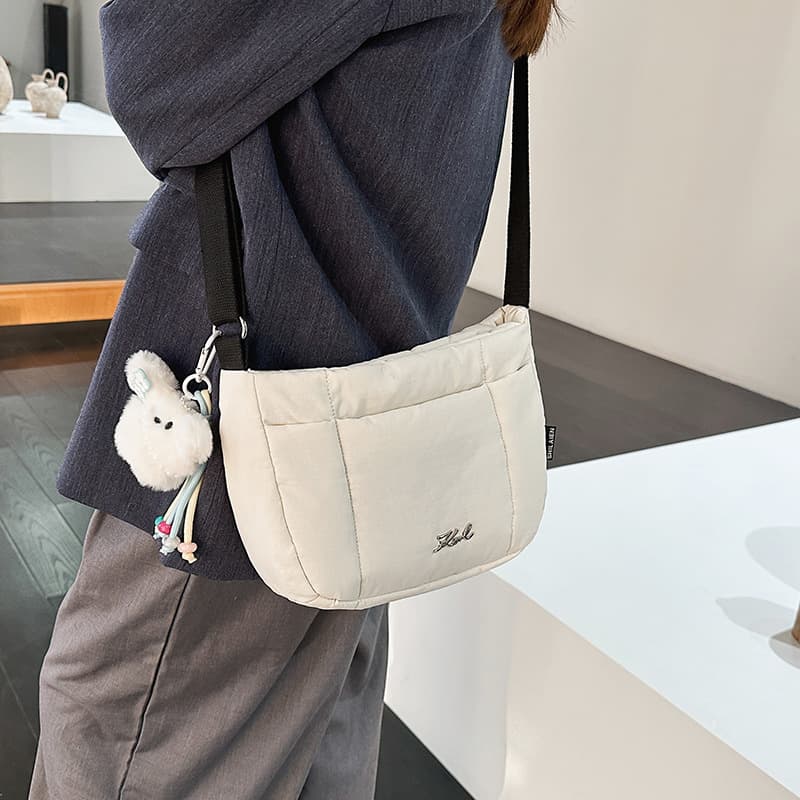 Crossbody Bag for Women, Multi-Compartment Shoulder Bag, Ultra-Light Fabric, Water-Resistant, Simple Square Bag, Casual Trendy Bag for Men