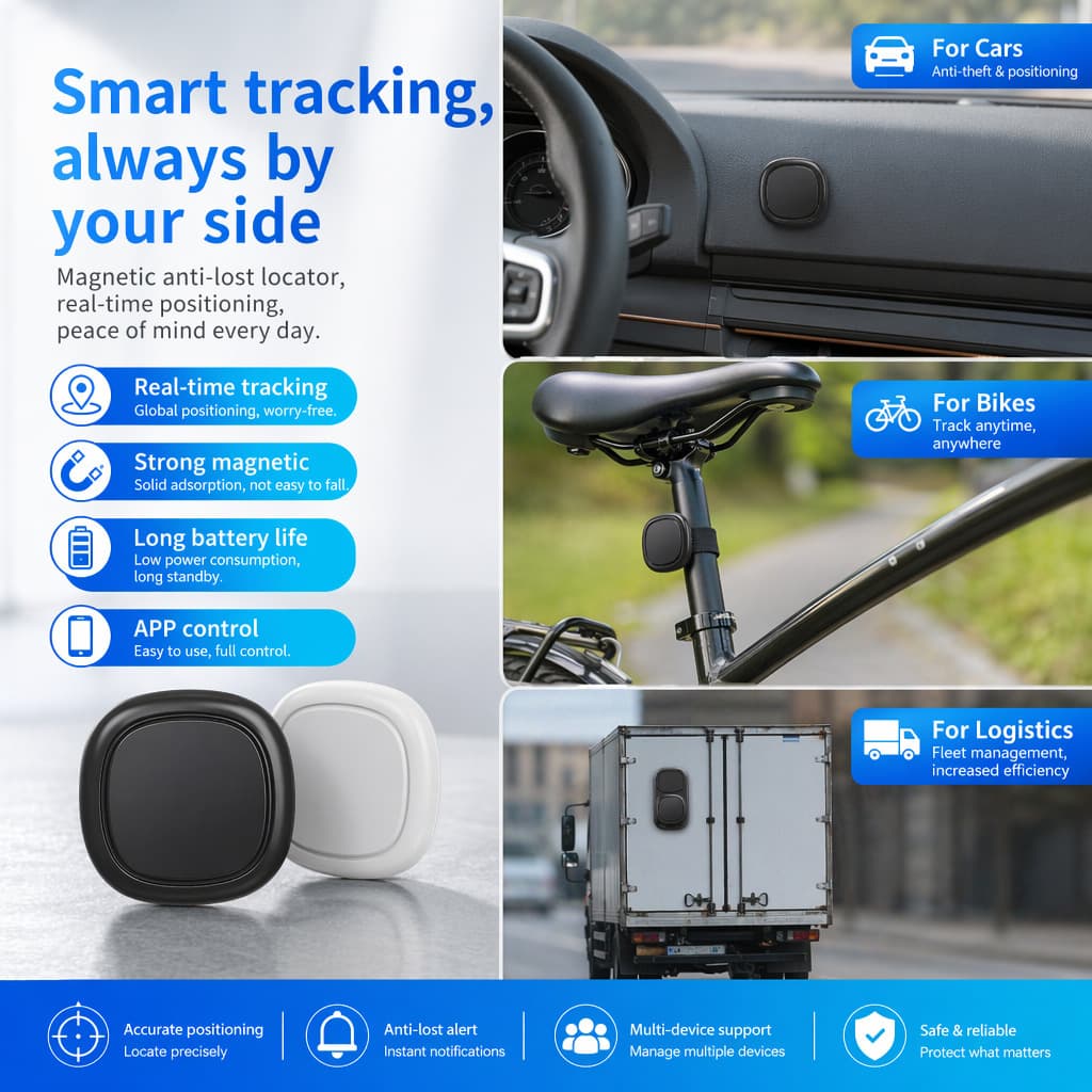Cross-border magnetic global locator GPS anti-lost device universal car and bicycle valuables tracker