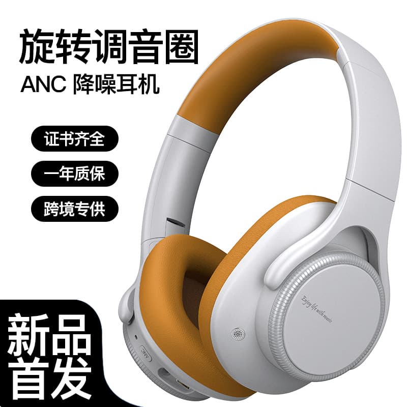 Cross-border Private Mold 2025 New Bass Heavy Long Battery Life ANC Noise Cancelling Wireless Over-ear Bluetooth Headphones Patent B15