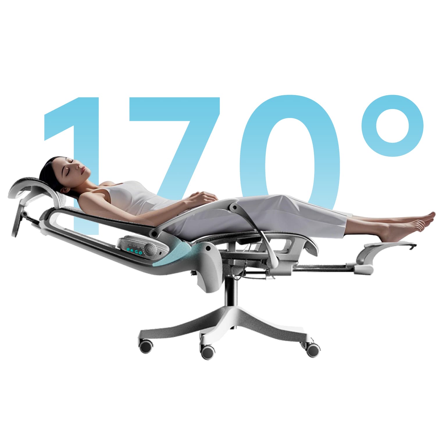 AI Smart Massage Reclining Chair, Boss Chair for Office, Office Chair for Napping, 2-in-1 Computer Chair