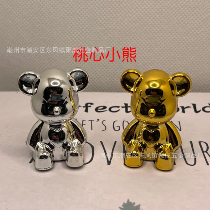 Electroplated Bear Top Tissue Box, Home Living Room Dining Table Napkin Box, Decorative Tissue Box Ornament, Factory Wholesale