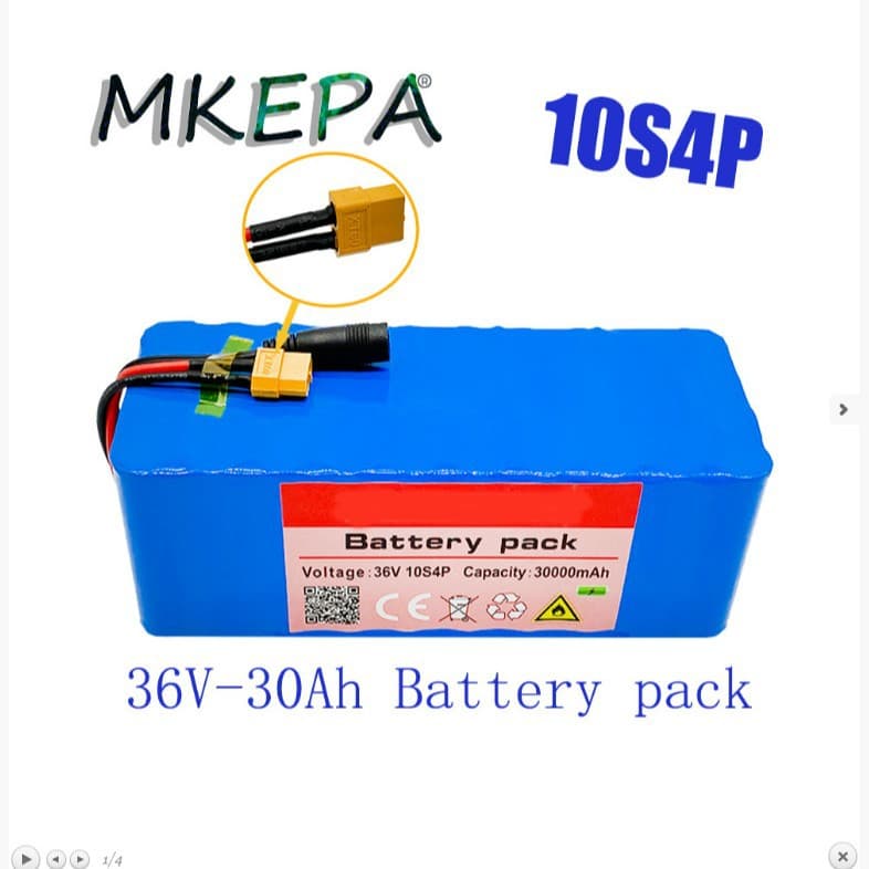 18650 Lithium Battery 36V 10S4P 42V 30Ah Electric Vehicle Power Lithium Battery Moped Lithium Battery