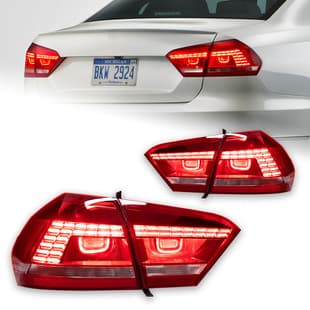 For 11-16 Volkswagen Passat B7 Rear Tail Light LED Turn Signal Running Light Ground Height Upgrade Parts