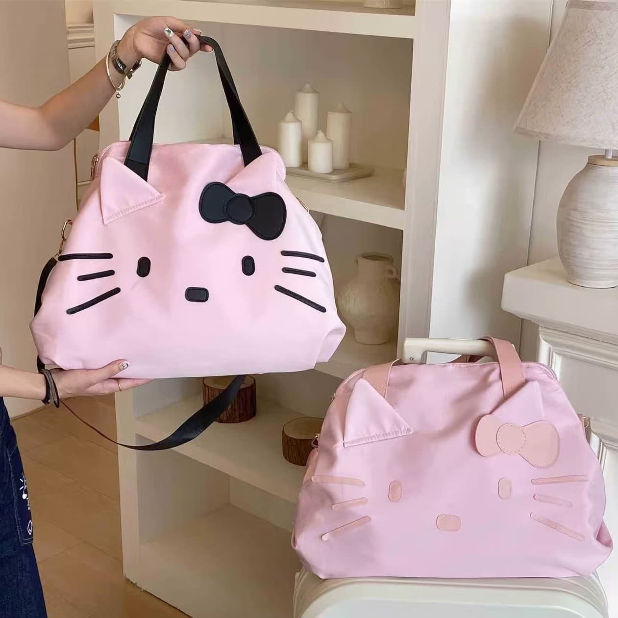 Hellokitty travel bag cartoon cute luggage bag shoulder bag crossbody bag large capacity portable storage bag