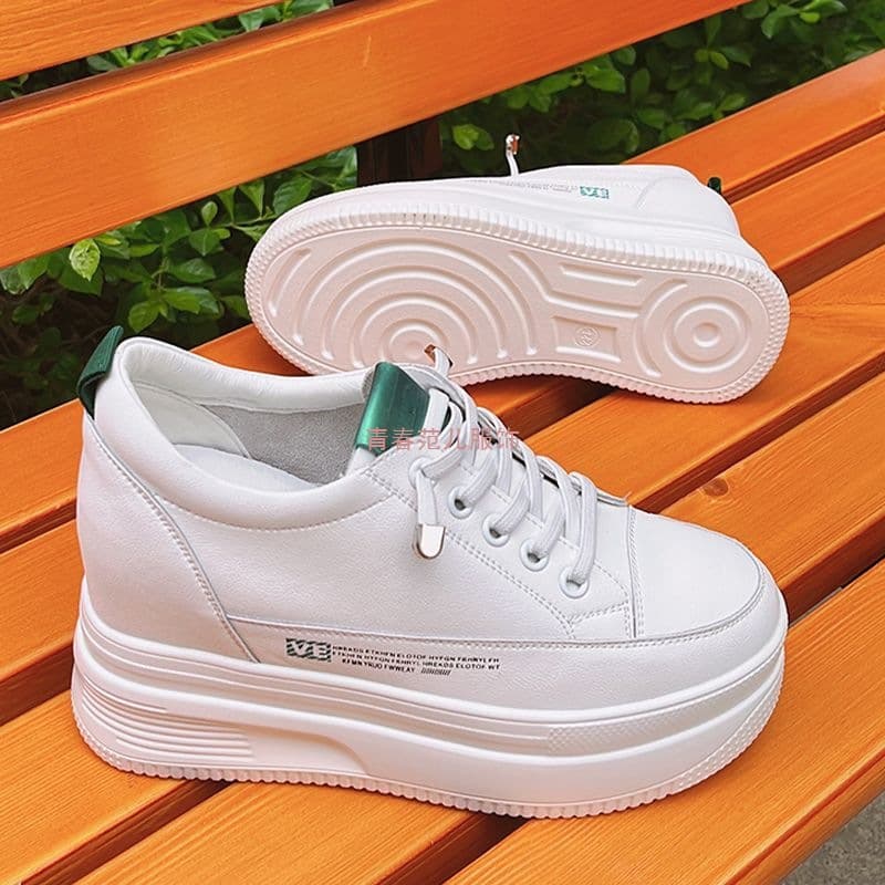 Two-Way Wear Inner Height-Increasing White Sneakers Women 2025 Spring Platform 9CM Women's Shoes Versatile Casual Ins Trendy Shoes
