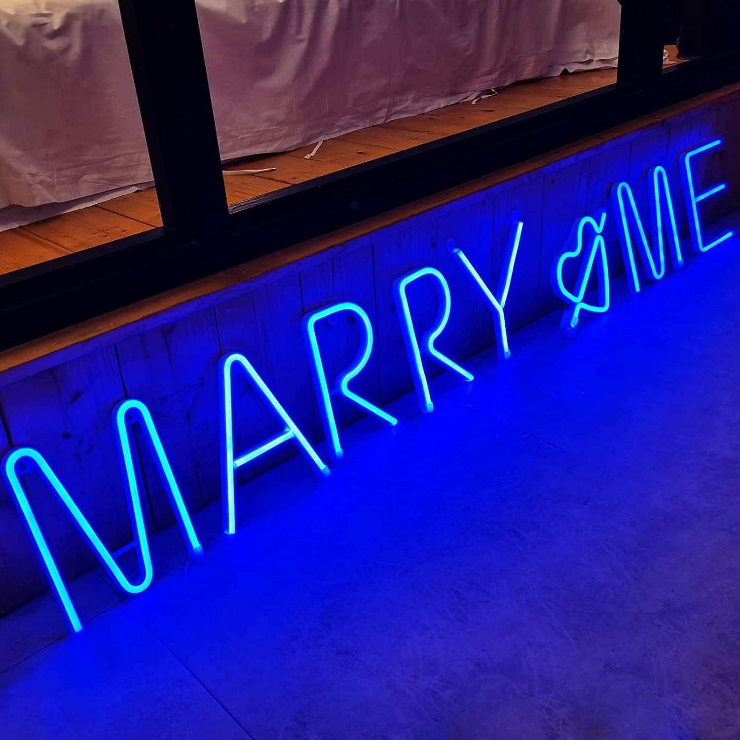 Cross-Border Blue English Letter Lights LED Neon Lights DIY Word Combinations Holiday Home Party Wall Decoration Lights
