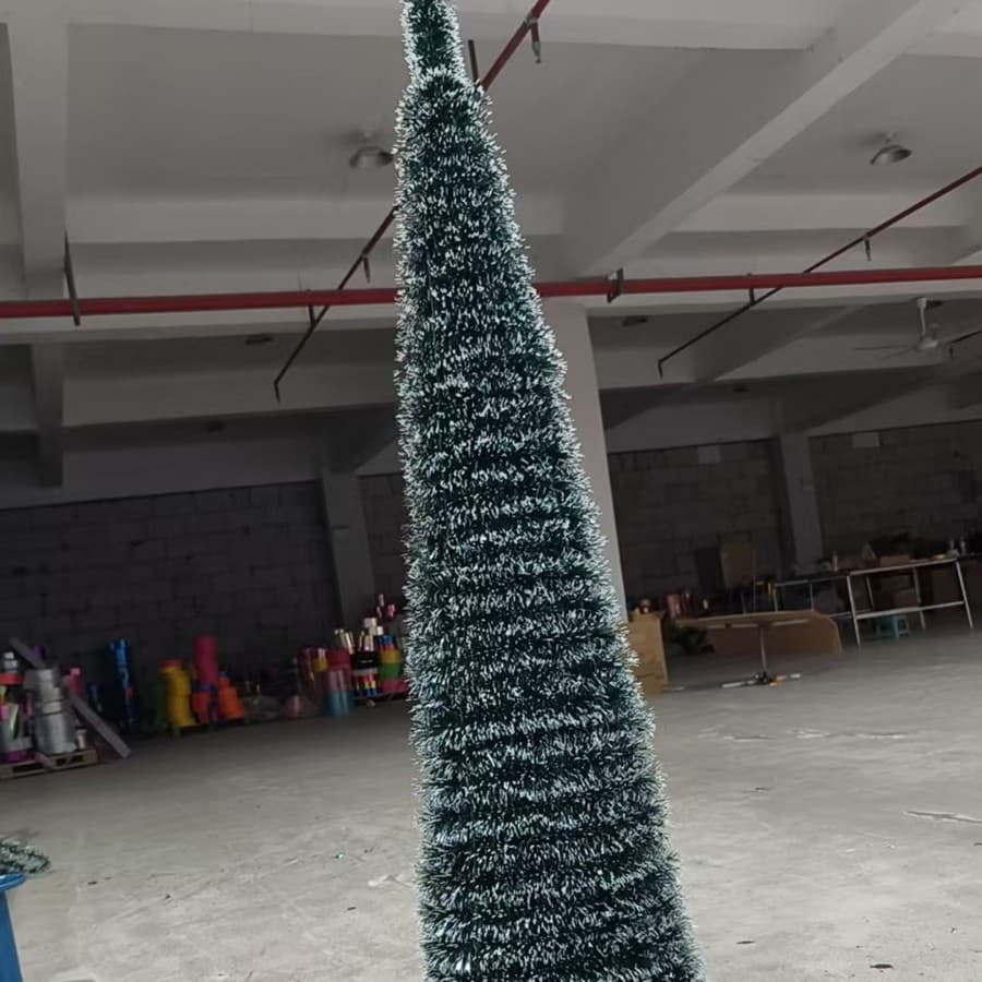 Foldable Retractable Christmas Tree for Holiday Decor, 1.5M Height x 37CM Diameter