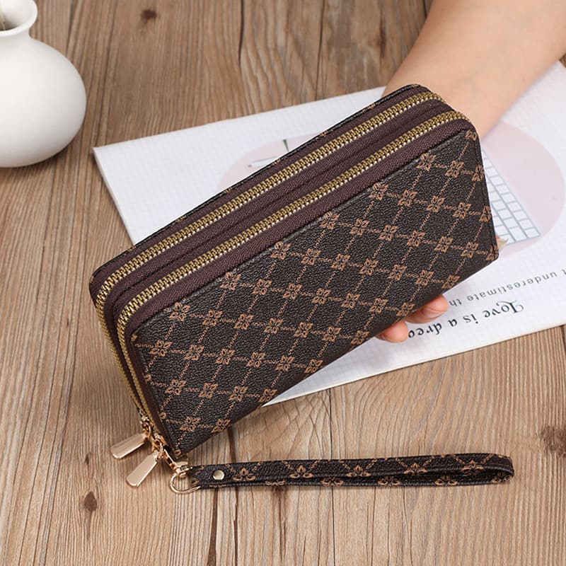 Ladies Wallet Classic Style Fashionable Embroidery Soft Leather Wallet Compact Size Multiple Card Slots Available In Colors