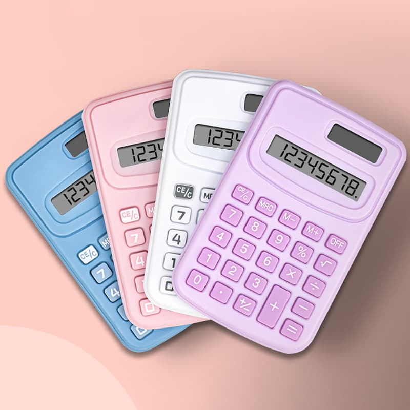 Cute High Aesthetics Mini Solid Color Calculator K888: Portable Accounting Office Computer
