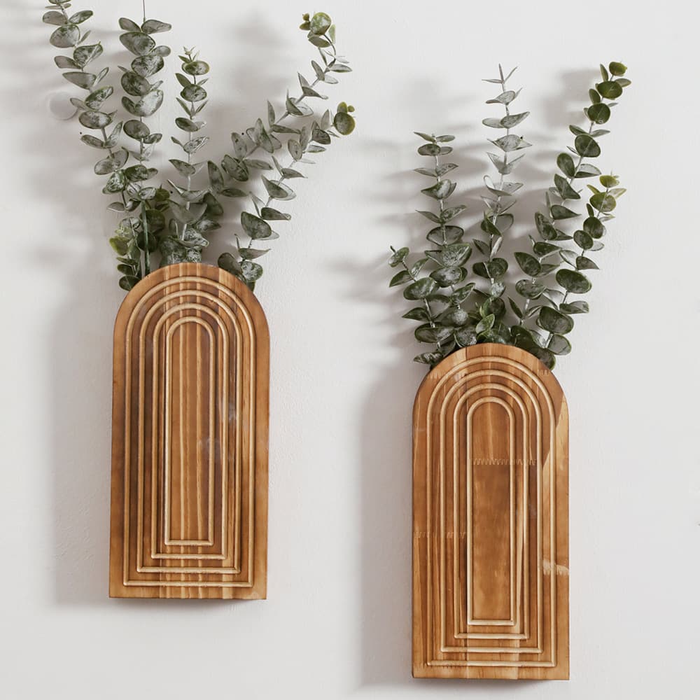 Cross-border New Wooden Wall Dried Flower Green Plant Shelf Simple Home Bedroom Decorative Craft Hanging Wholesale