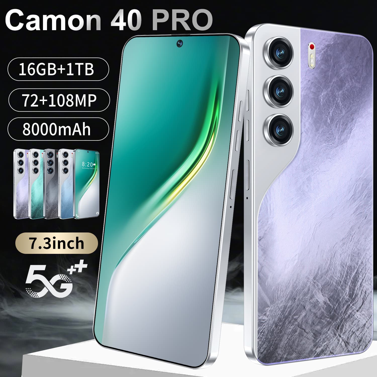 The new cross-border smartphone Camon40 Pro high memory 16+1T smartphone factory Temu can be shipped on behalf of