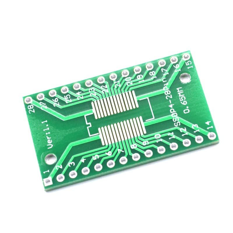 Risym SOP28/SSOP28/TSSOP28 SMD to DIP28/DIP16 Adapter Board - 5 pcs