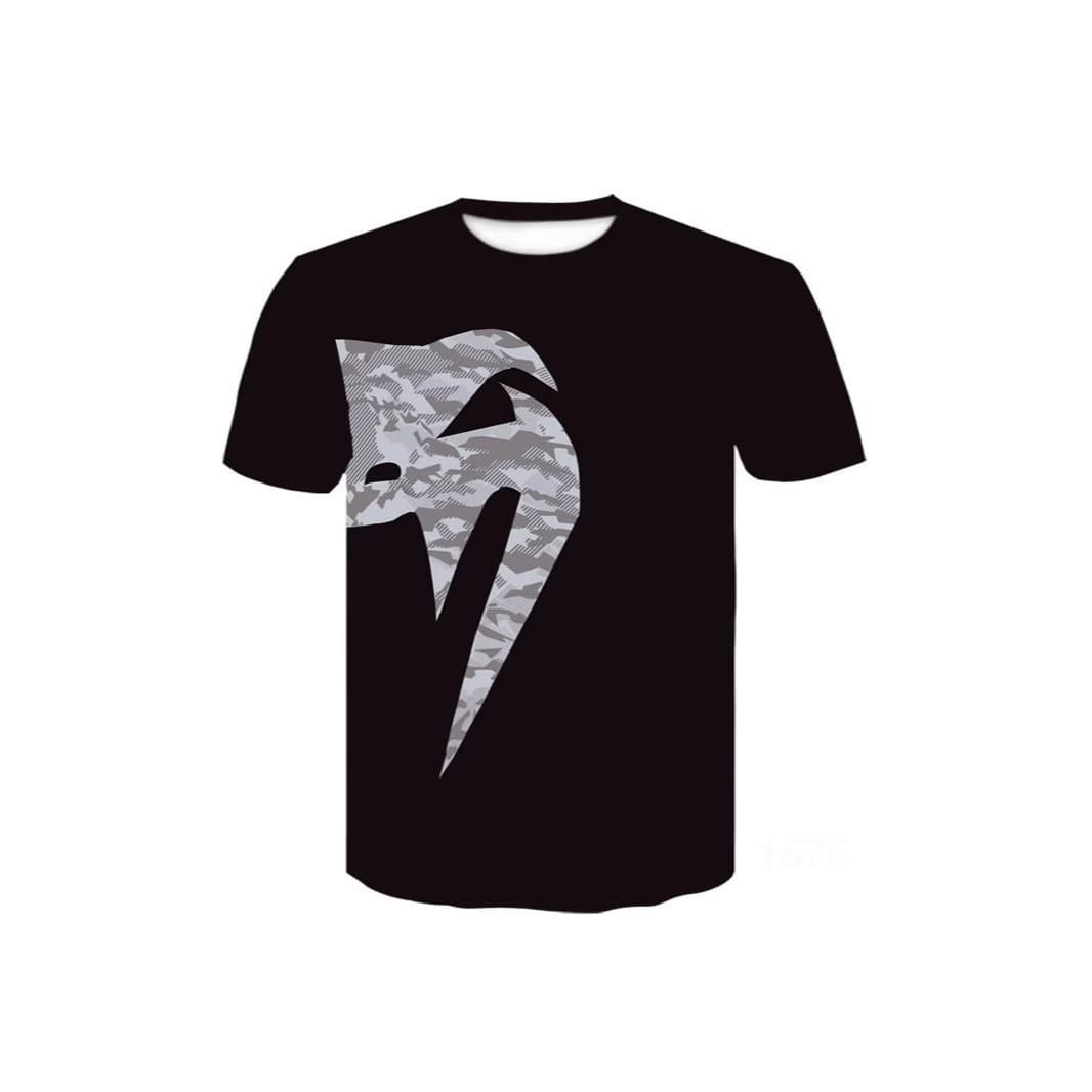 Amazon Men's Boxing Training T-Shirt 3D Printed Short Sleeve Fitness T-Shirt Round Neck Factory Direct Sales Custom-Made
