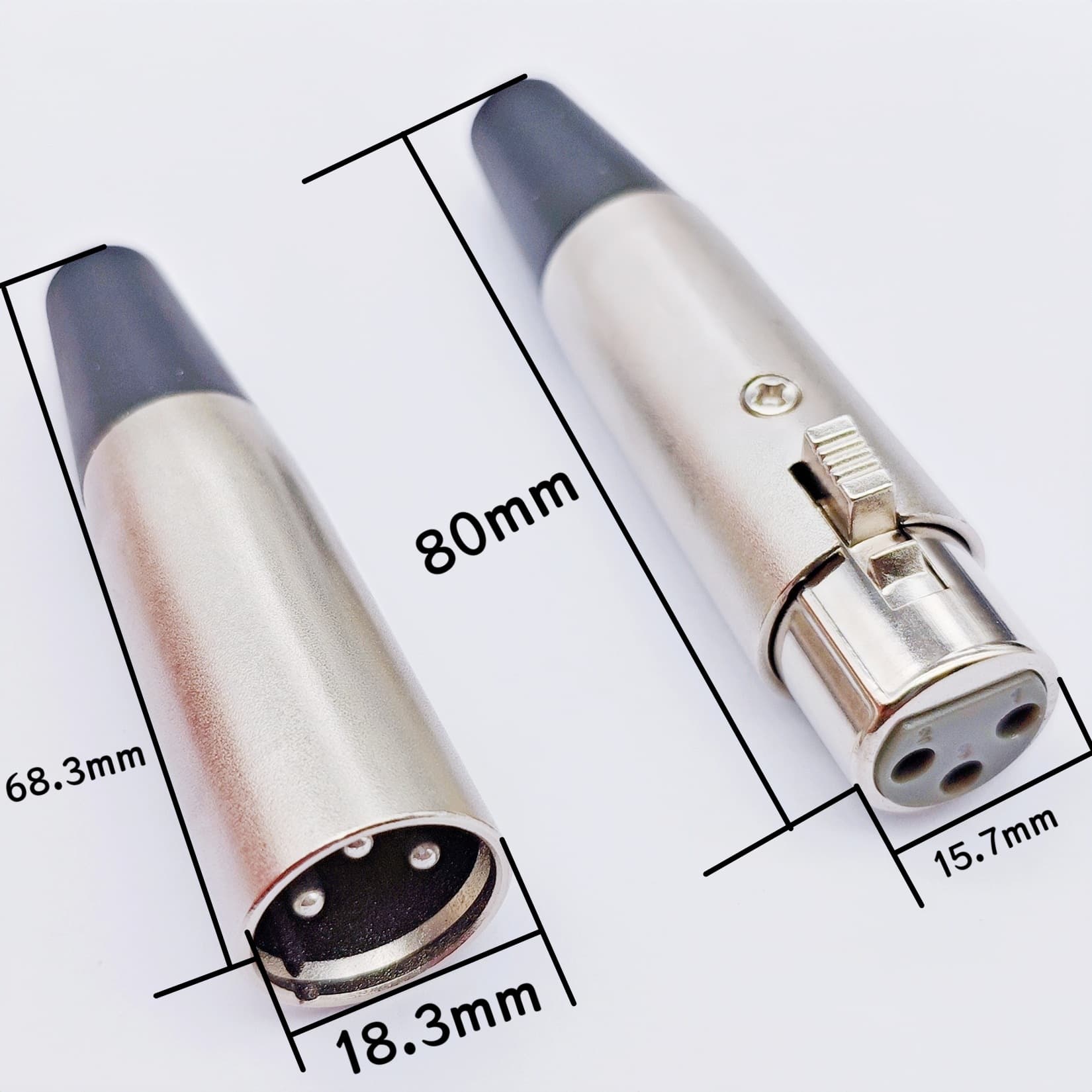 3-pin male and female XLR 3-pin XLR microphone plug XLR microphone