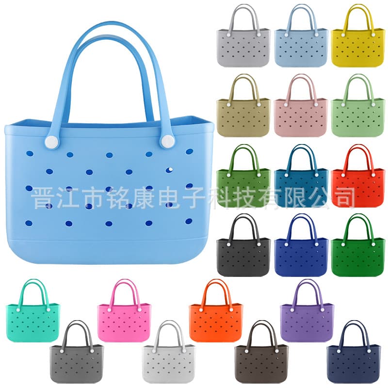 Spot eva hole bag shoulder bag eva beach bag storage bag soft waterproof wear-resistant swimming beach bag