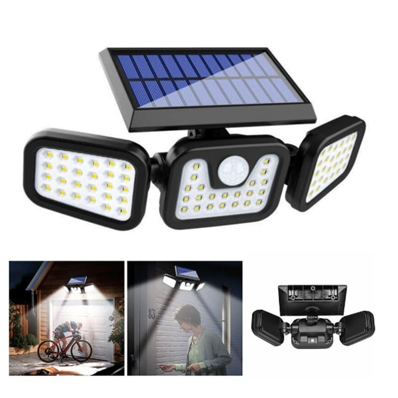 Cross-border new solar wall light human body induction outdoor light free rotating garden light waterproof lighting street light