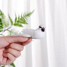 Lifelike Feathered Bird Garden Decoration 9cm Velvet Foam Bird Christmas Craft