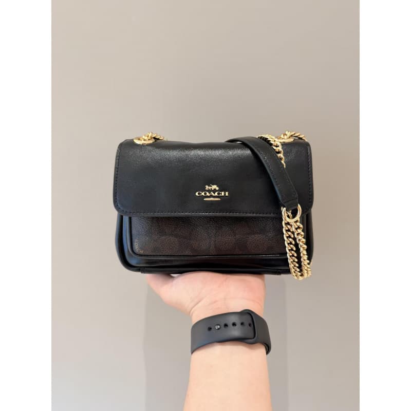 COACH New Arrival Outlet Women's Fashion Crossbody Shoulder Bag Elodie Mini Flap Messenger Commuter Bag