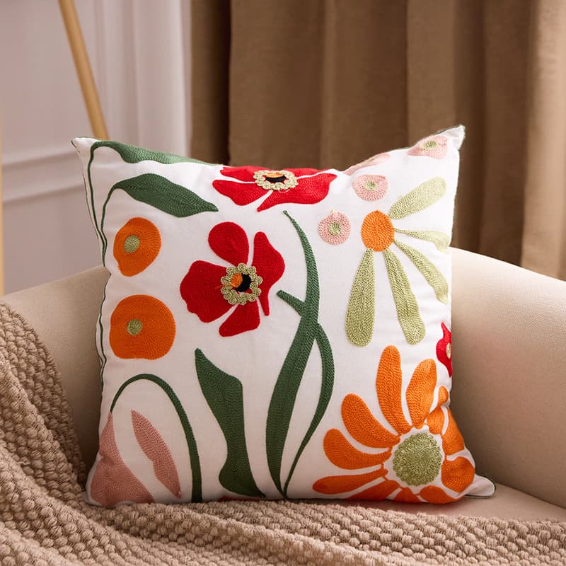 Cross-border Embroidery Towel Embroidered Throw Pillow Drop Shipping Ins Style Sofa Back Cushion Home Bed Headrest Pillow Distribution Wholesale