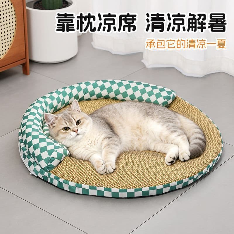 Cat Bed Four-Season Cooling Mat Summer Dog Bed for Corgi Bichon Frise Dog Mat Cat Sleeping Pad