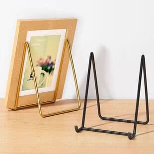 Home Photo Frame Stand Picture Frame Flat Panel Decoration Stand Ceramic Disc Holder Clock Display Support Stand